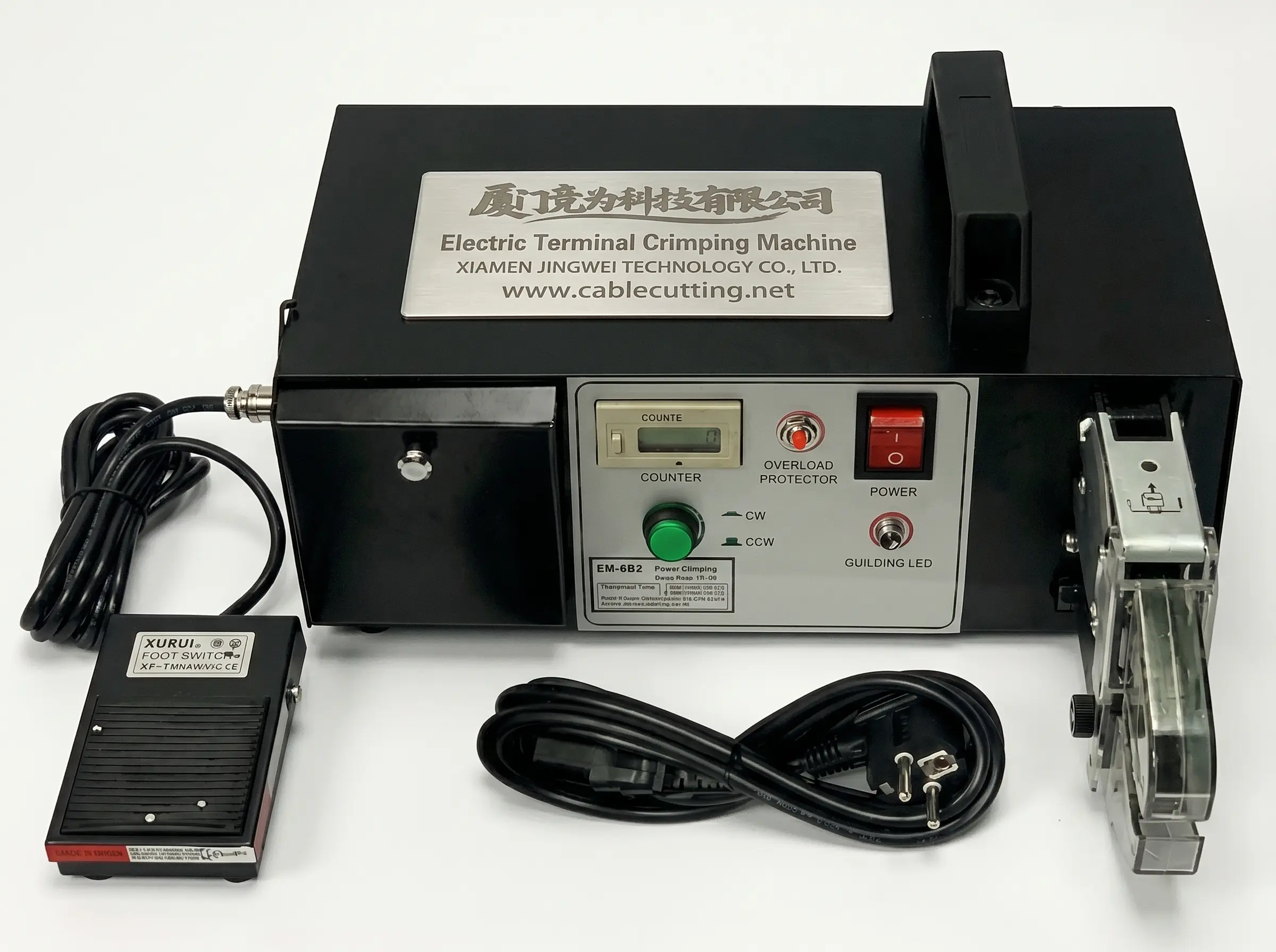 เครื่องปั๊มหัวเทอร์มินอลไฟฟ้า EM-6B1 | โซลูชันการผลิตสายไฟคุณภาพสูงจาก JINGWEI