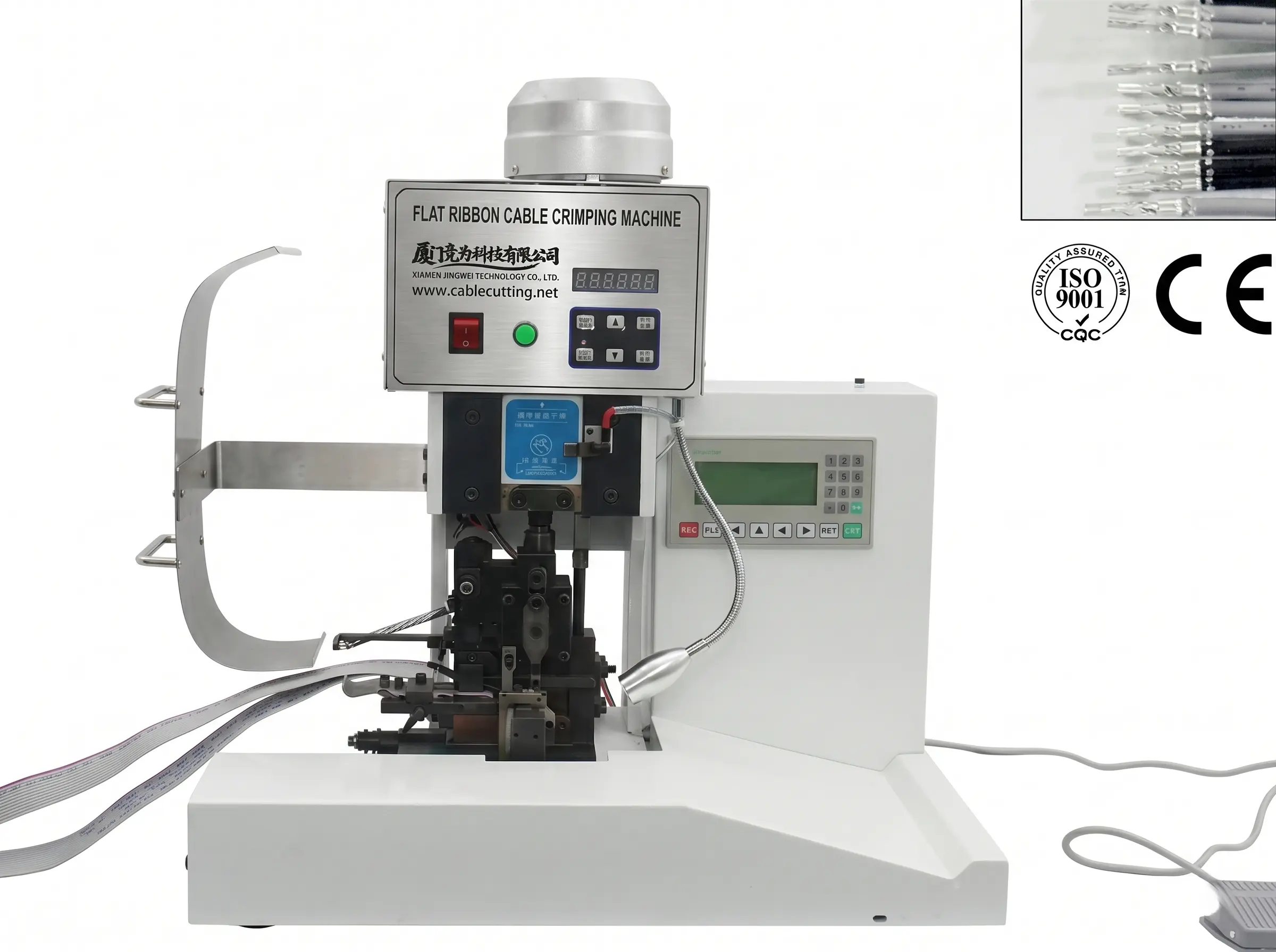 เครื่องอัดขั้วสายแบนกึ่งอัตโนมัติ WPM-FCCM-18 – แม่นยำ ทนทาน สำหรับโรงงาน