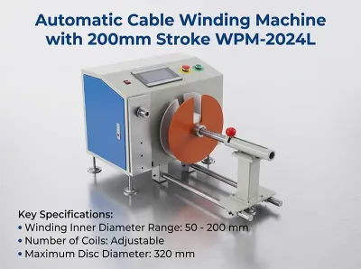 เครื่องพันสายเคเบิลจัดเรียงอัตโนมัติ 50-200มม. WPM-2024L Thumb