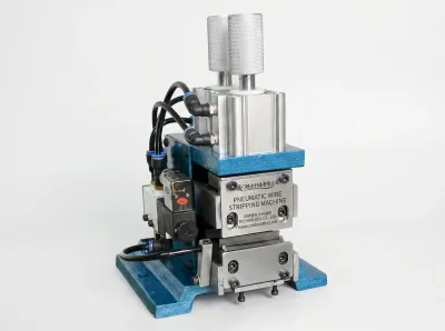 เครื่องปอกสายไฟนิวเมติกแนวตั้ง A-34 สำหรับสาย AC/DC - เครื่องแปรงลวดกึ่งอัตโนมัติ