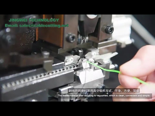 เครื่องกดขั้วต่อสายไฟกึ่งอัตโนมัติไร้เสียง ปอกสายไฟและ crimp ขั้วต่อในเครื่องเดียว