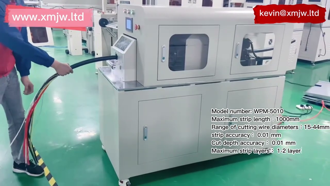 เครื่องปอกสายไฟอัตโนมัติทรงสี่เหลี่ยมรุ่น WPM-5010 | เครื่องจักรปอกสายความเร็วสูงสำหรับอุตสาหกรรม