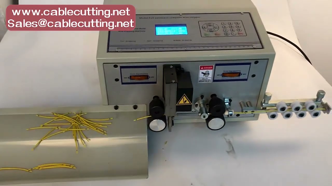 เครื่องตัดและปอกสายไฟอัตโนมัติแบบคอมพิวเตอร์ 160W รองรับขนาดสาย 1mm - 2.5mm²