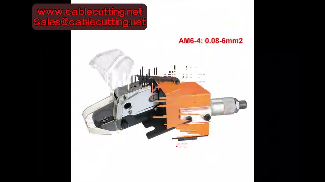 เครื่องคริมป์ลม AM6 สำหรับสายไฟขนาด 0.08-6 ตร.มม. แบบสี่เหลี่ยม รองรับการเชื่อมต่อแบบยืดหยุ่น