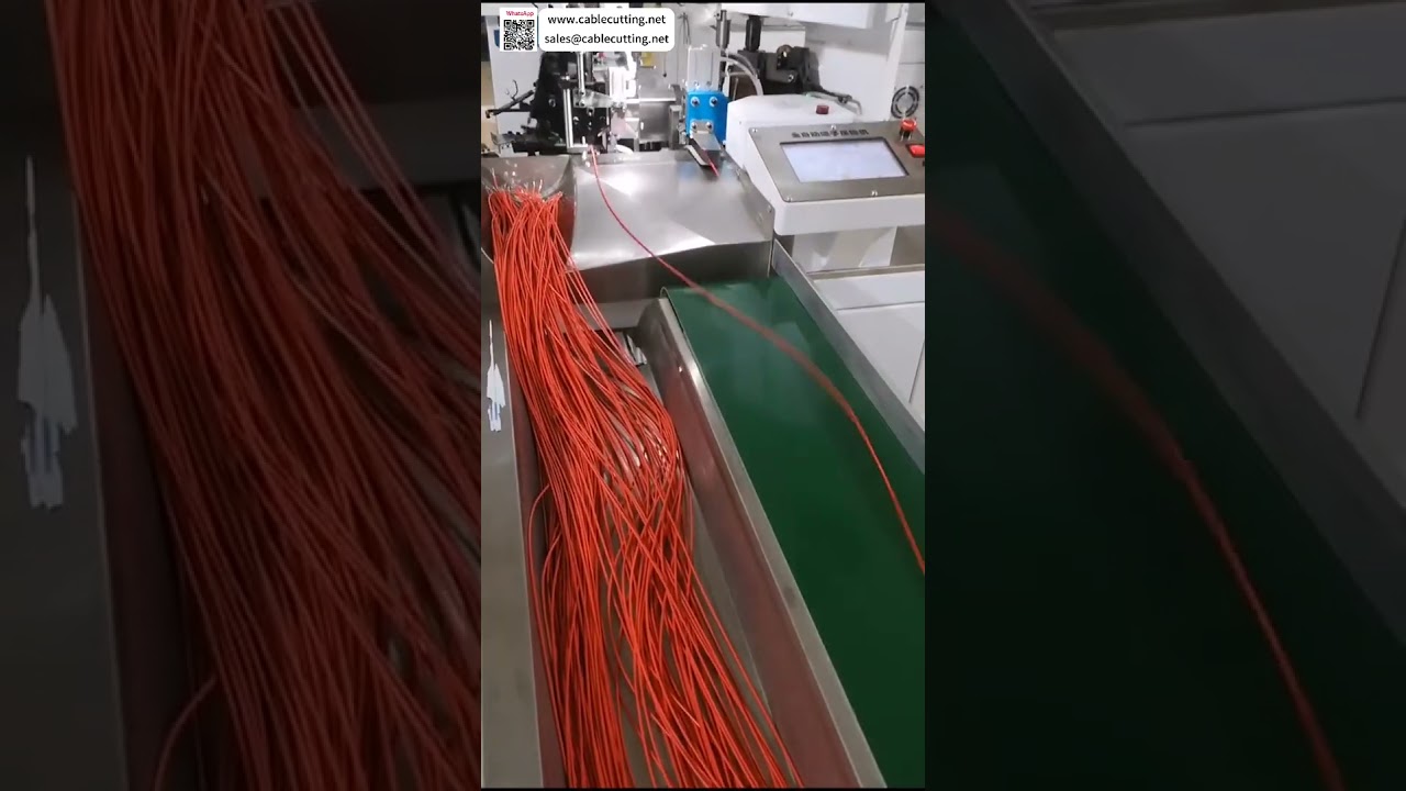 เครื่องตัด crimp หัวคู่ระบบเซอร์โว ป้อนสายไฟอัตโนมัติ พร้อมควบคุมความยาว เหมาะสำหรับกระบวนการอิเล็กทรอนิกส์