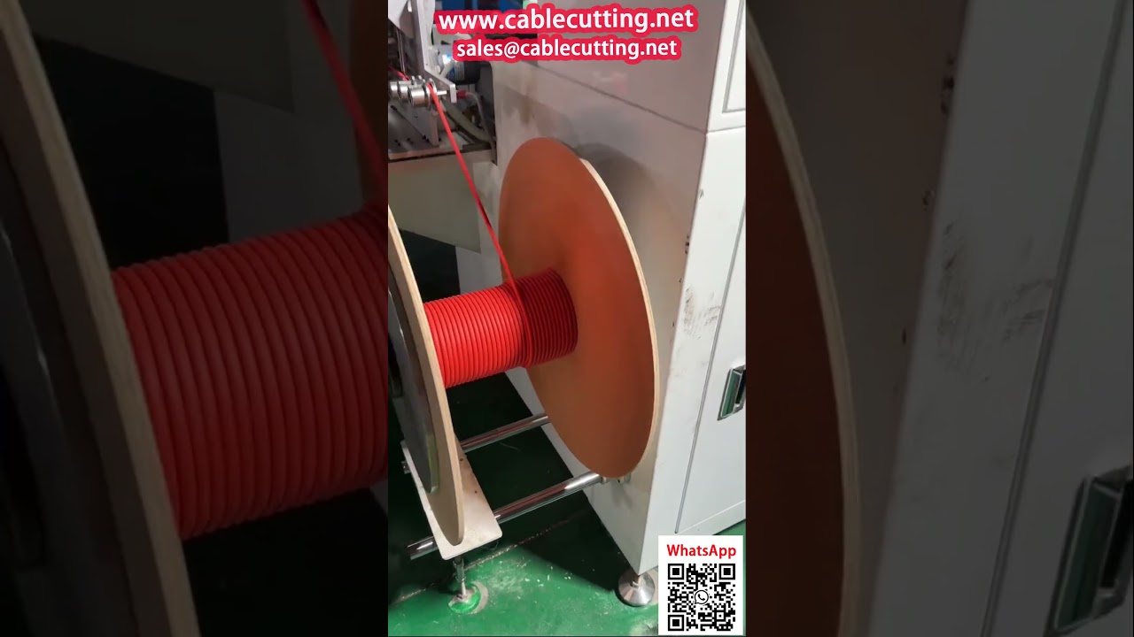 เครื่องม้วนสายไฟอัตโนมัติสำหรับดรัมไม้ พร้อมเครื่องนับกิโลเมตรระดับสูง