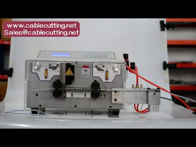 เครื่องตัดและปอกสายแบน Flex Cable และ Ribbon Cable พร้อมแยกสายแบนอัตโนมัติ