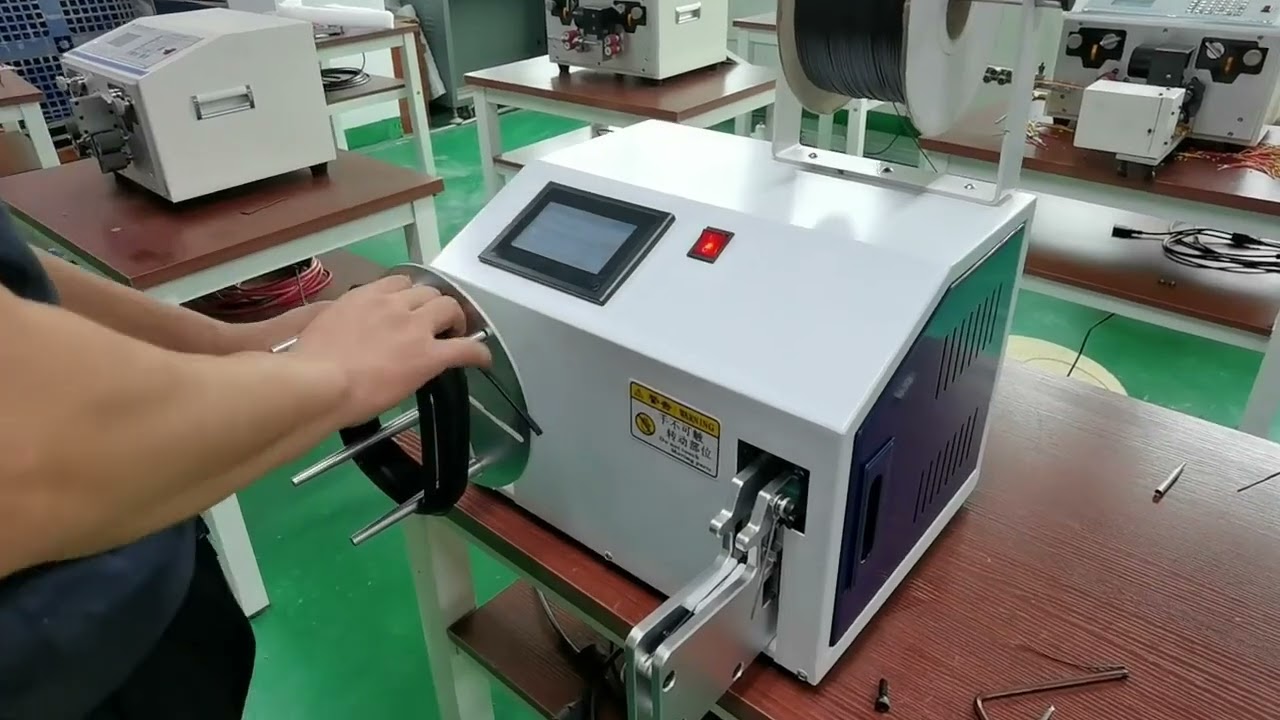 เครื่องจักรม้วนและมัดสายไฟ 3 เมตร ทำงานจริง พร้อมระบบอัตโนมัติ