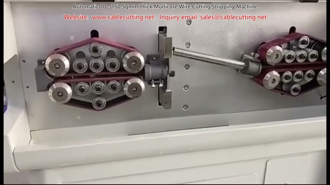 เครื่องตัดปอกสายไฟหลายแกนอัตโนมัติ รุ่นหนา 10-150 ตร.มม. | เพิ่มประสิทธิภาพการผลิต