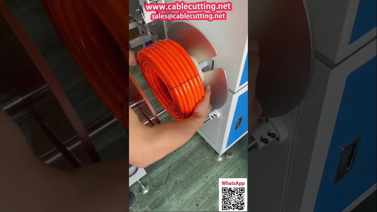 เครื่องม้วนและนับจำนวนท่อแรงดันสูงถัก พร้อมระบบจัดเรียงอัตโนมัติ
