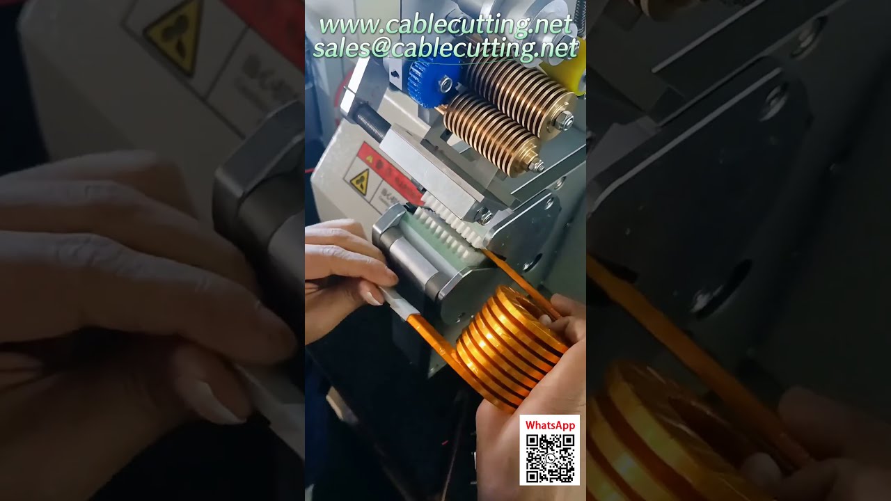 เครื่องตัดและปอกสายไฟอัตโนมัติ พร้อมระบบพันเทป สำหรับสายแพ | เพิ่มประสิทธิภาพโรงงาน
