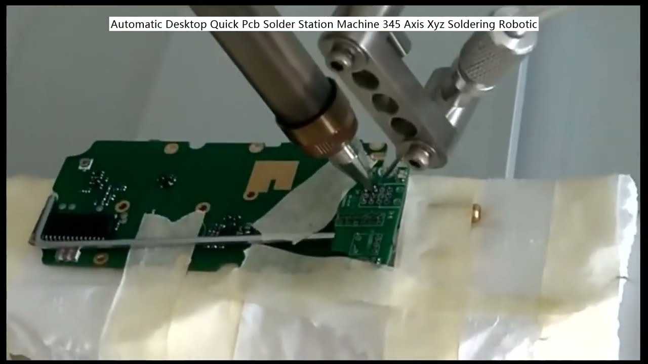 เครื่องบัดกรีอัตโนมัติเดสก์ท็อป 345 แกน XYZ สำหรับ PCB | หุ่นยนต์บัดกรีความเร็วสูง