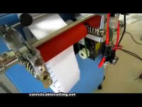 เครื่องตัดป้ายผ้าซาตินสีขาว Ultrasonic | ตัดขอบเรียบไร้รุ่ย