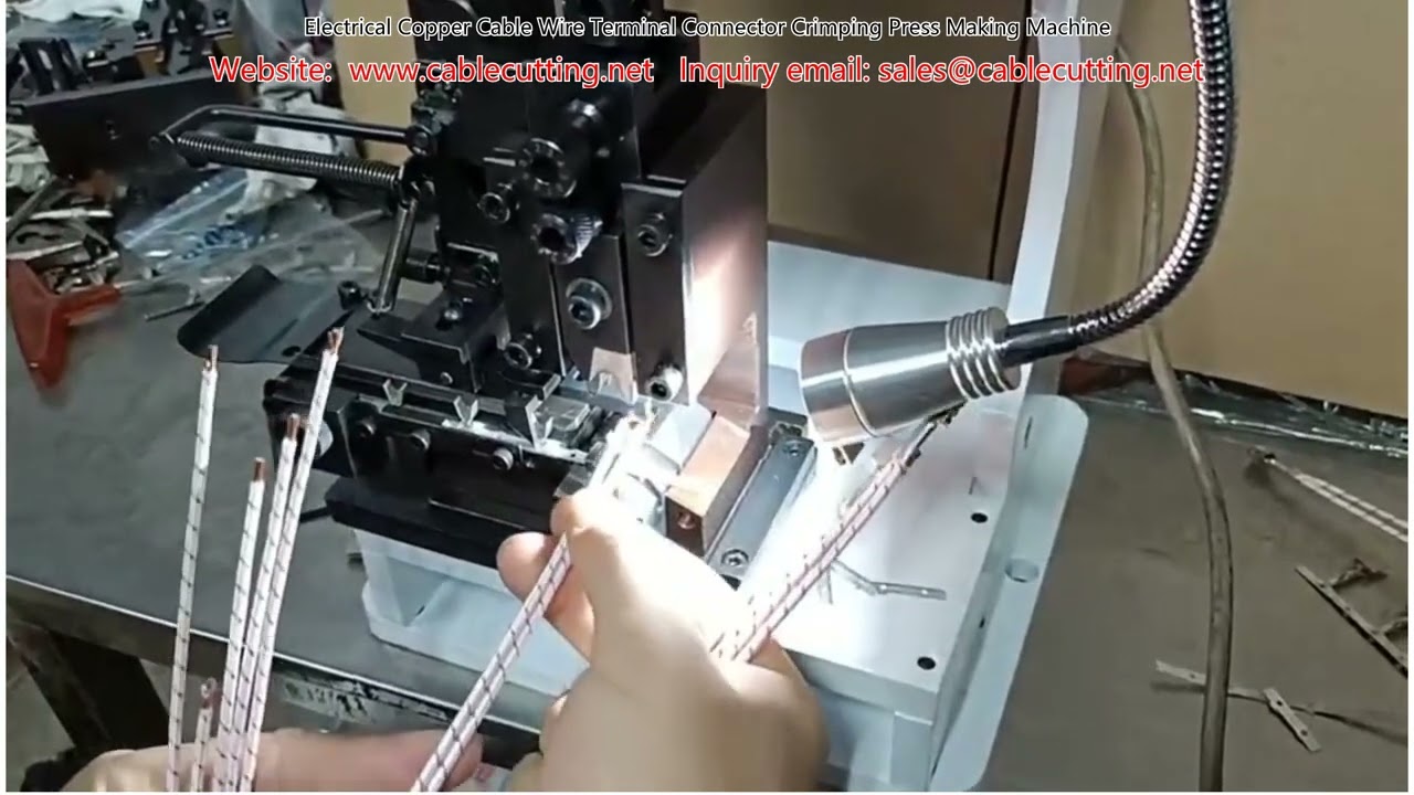 เครื่องกดขั้วต่อสายทองแดงครบวงจร | เครื่องทำขั้วต่อสายไฟอัตโนมัติประสิทธิภาพสูง