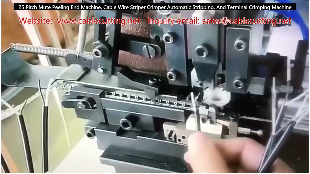 เครื่องปอกสายไฟและ crimp หัวเข็มอัตโนมัติ 25 Pitch แบบเงียบ | เครื่องตัดปอกสายไฟและขั้วต่อ