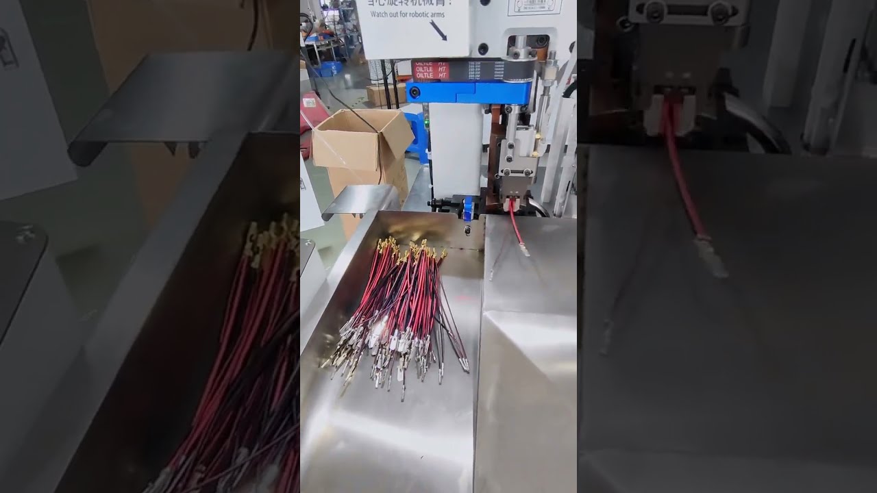 ย้ำสายไฟทุกขนาดด้วยเครื่องจักรอัจฉริยะ | เครื่อง Crimping สายไฟอัตโนมัติ #เครื่องจักร #เครื่องตัดและยืดสายไฟ #โรงงาน