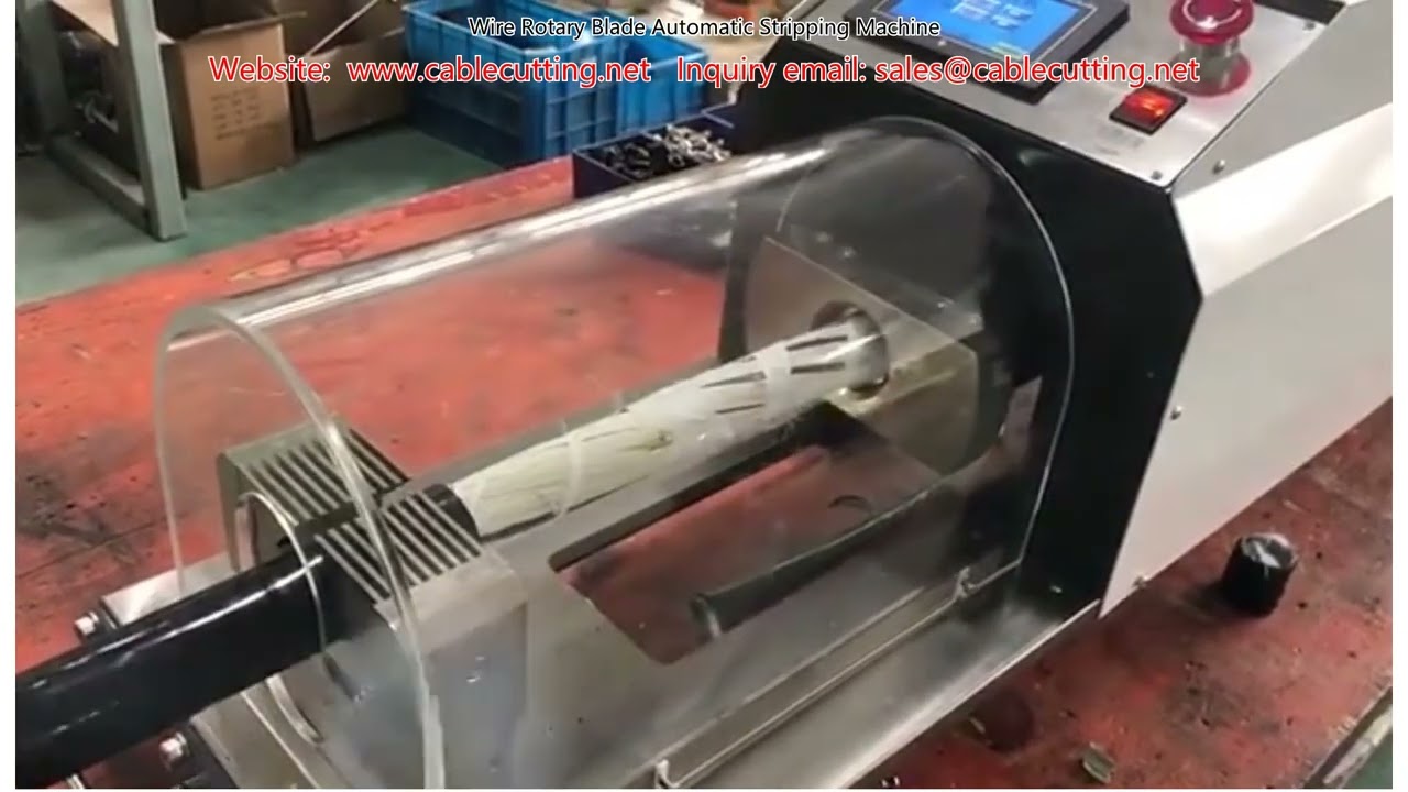 เครื่องปอกสายไฟอัตโนมัติใบมีดหมุนประสิทธิภาพสูง