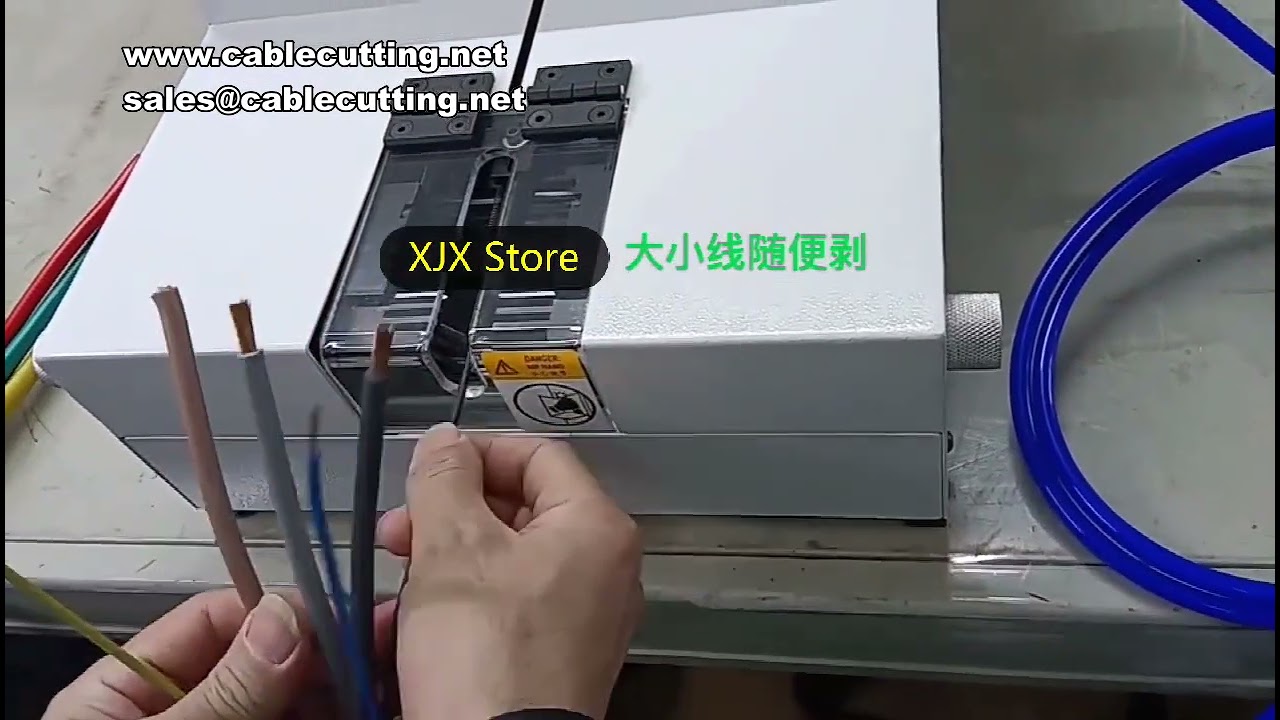 เครื่องปอกสายไฟอัตโนมัติ Pneumatic ปรับขนาด 0.5-25mm² ไม่ต้องตั้งค่า | เครื่องปอกสายเคเบิล