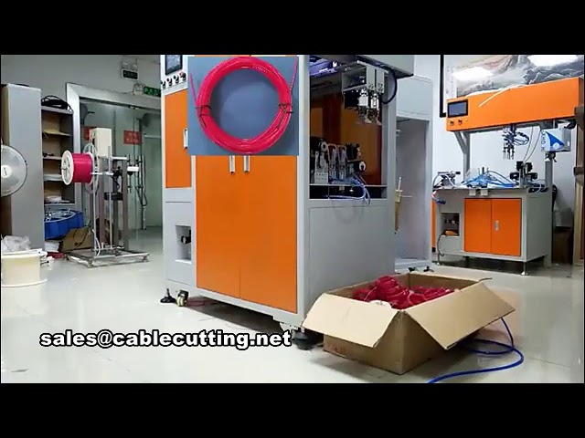 เครื่องตัดสายไฟ ม้วนสาย และผูกสายอัตโนมัติเต็มรูปแบบ | เครื่องจักรอุตสาหกรรมประสิทธิภาพสูง