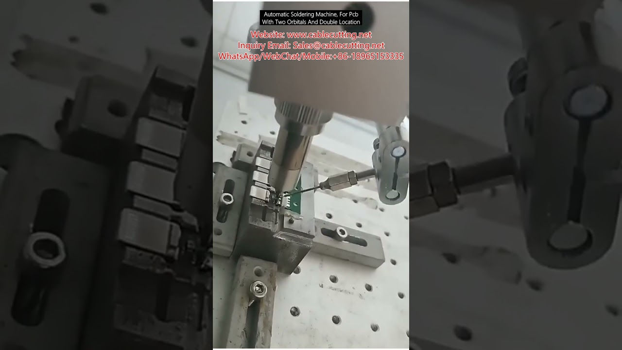 เครื่องบัดกรีอัตโนมัติสำหรับ PCB พร้อมระบบสองวงโคจรและตำแหน่งคู่