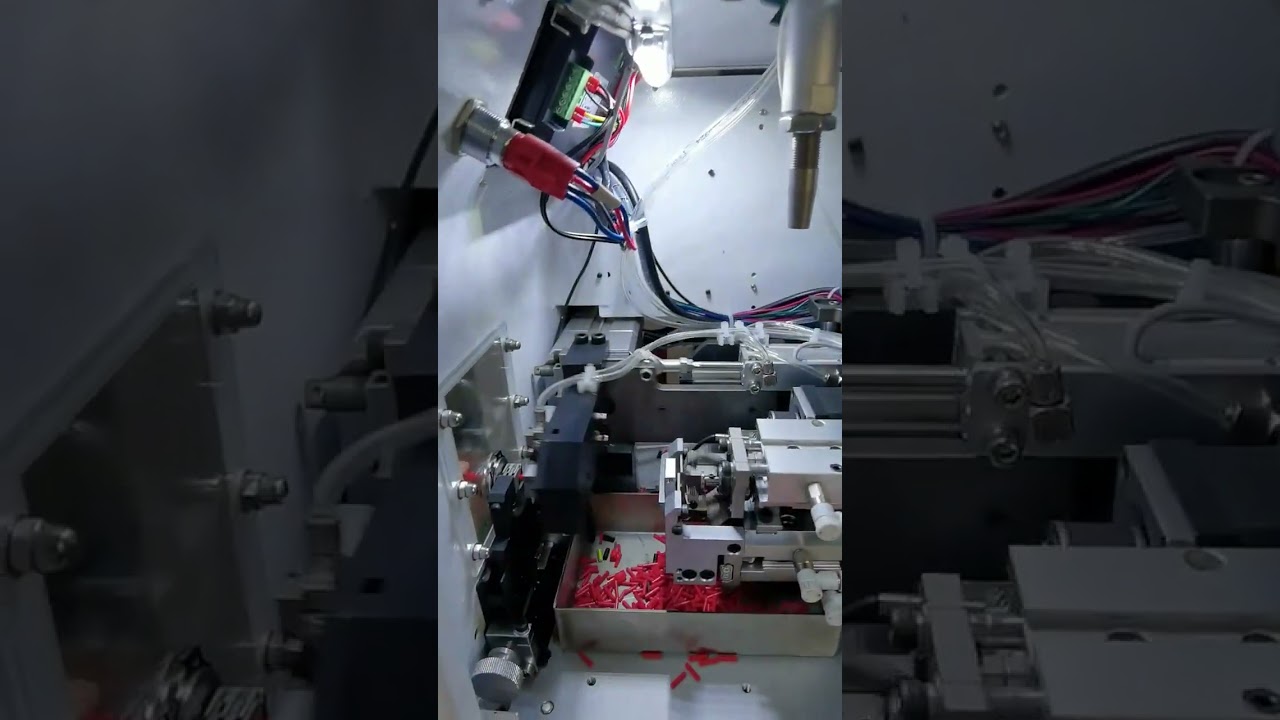 เครื่องตอกหัวเทอร์มินัลแบบท่อ ปรับแต่งเสร็จ พร้อมผลิต ภาพจริงจากโรงงาน #factory #machine