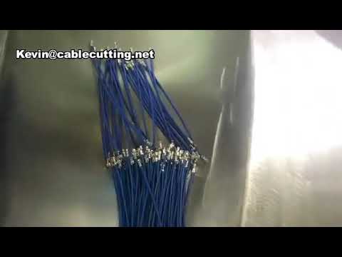 เครื่อง crimping ขั้วต่อสายไฟอัตโนมัติหัวคู่ ตัด ปอก และเสียบขั้วในเครื่องเดียว