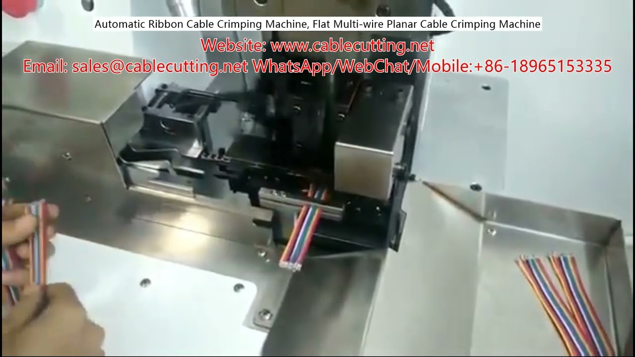 เครื่องปอกสายแบน Ribbon Cable อัตโนมัติ | เครื่อง crimping สายไฟแบนหลายเส้นสำหรับโรงงาน