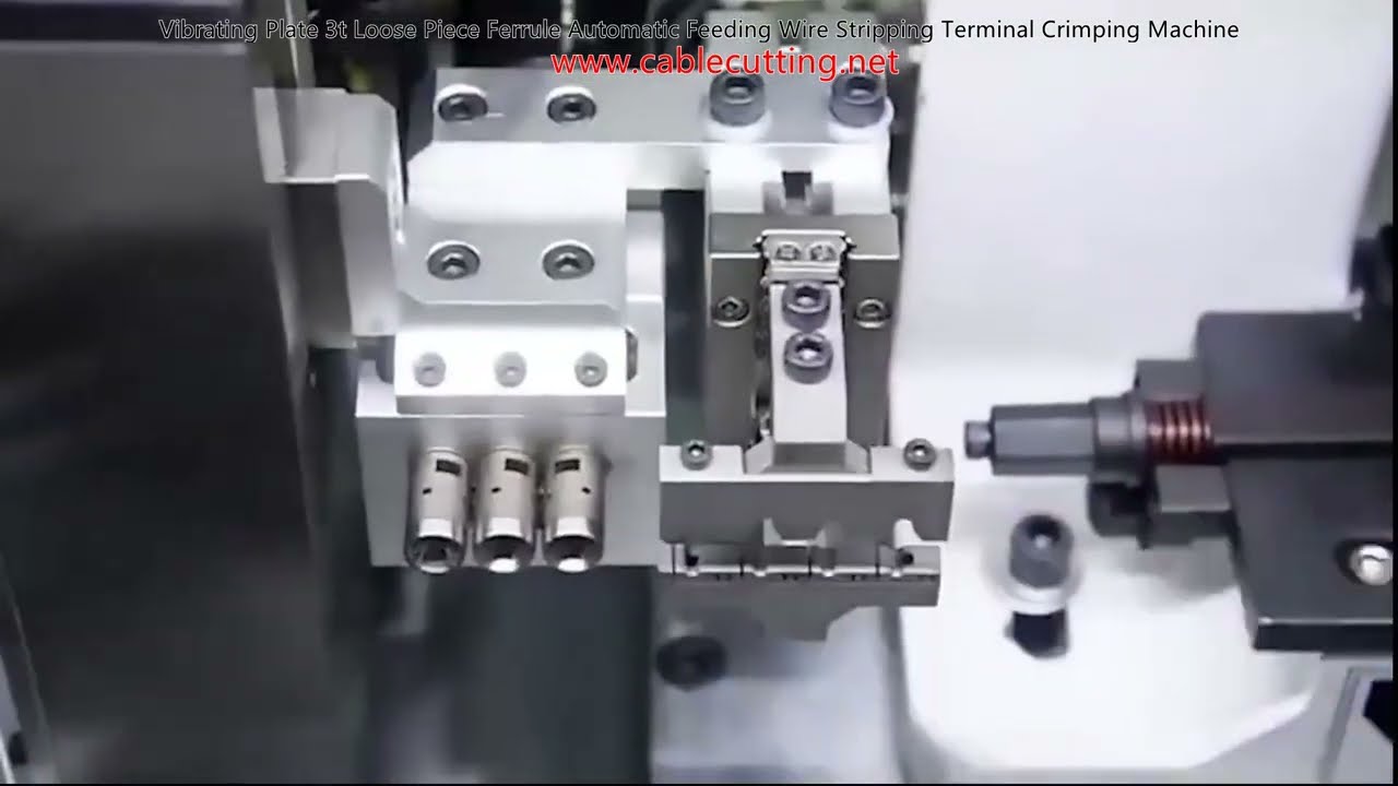 เครื่องป้อน ปอก และ Crimp ปลอกหุ้มเฟอร์รูลแบบอัตโนมัติ แผ่นสั่น 3 ตัน