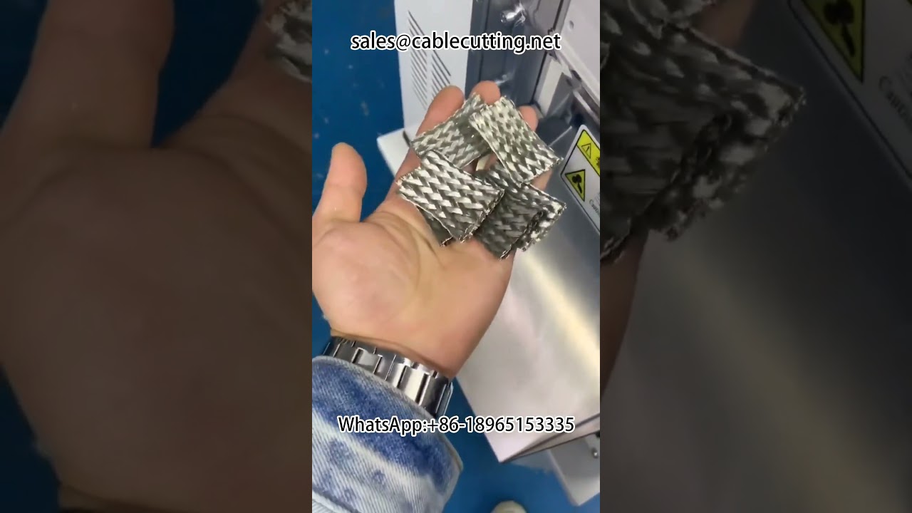 เครื่องตัดเทปทองแดงถักและท่อหดความร้อนอัตโนมัติ | ระบบตัดชุดสายไฟ