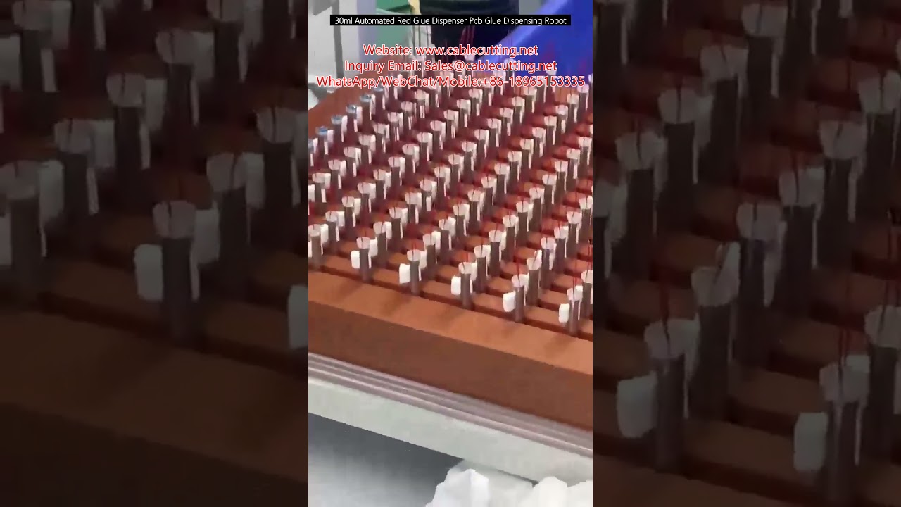 หุ่นยนต์จ่ายกาวแดงอัตโนมัติ 30ml สำหรับ PCB | เครื่องจ่ายกาว PCB อัตโนมัติแม่นยำสูง