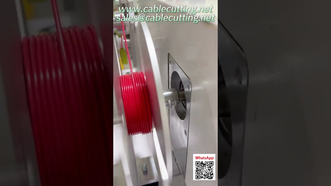 เครื่องม้วนสายเคเบิลอัตโนมัติ พร้อมระบบนับเมตรและตัดอัตโนมัติแม่นยำ