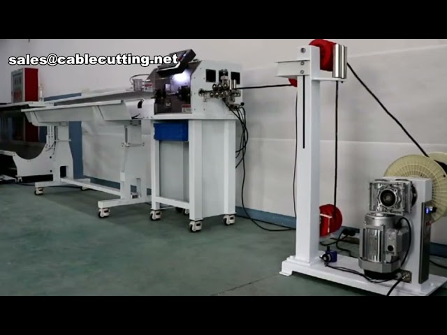 เครื่องปอกสายไฟหุ้มฉนวนหลายแกน พร้อมโครงม้วนเก็บสาย 2 เมตร | เครื่องปอกสายไฟอัตโนมัติ