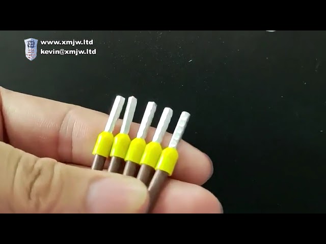 เครื่อง crimping ขั้วต่อสายไฟแบบอัตโนมัติสำหรับเทอร์มินอลหุ้มฉนวน พร้อมระบบตัดและปอกสายไฟ