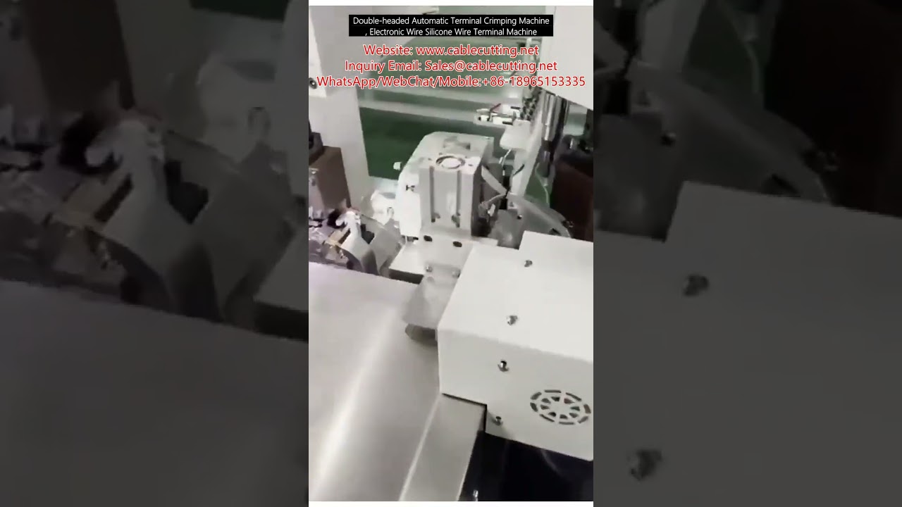 Double headed Automatic Terminal Crimping Machine, Electronic Wire Silicone Wire Terminal Machine