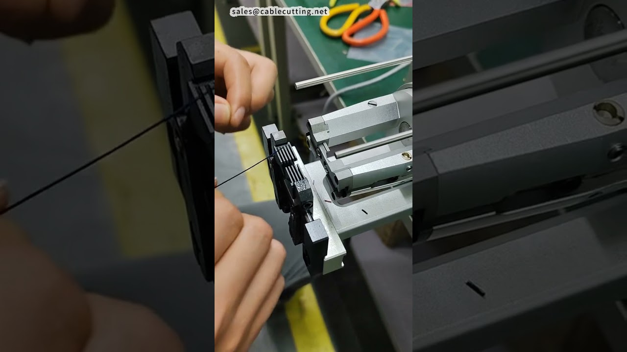 สาธิตเครื่องปอกสายโคแอกเชียล 34AWG 3 ชั้น อัตโนมัติ | โรงงาน #เครื่องจักร