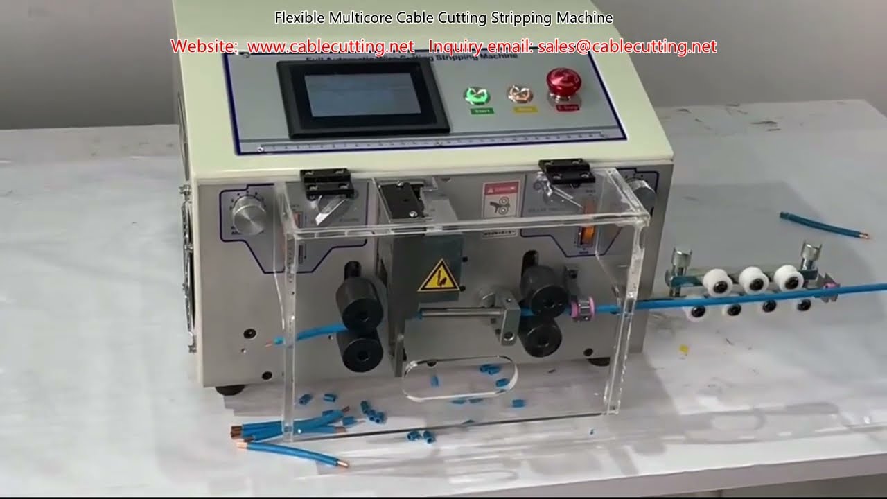 เครื่องตัดและปอกสายเคเบิลมัลติคอร์แบบยืดหยุ่นประสิทธิภาพสูง