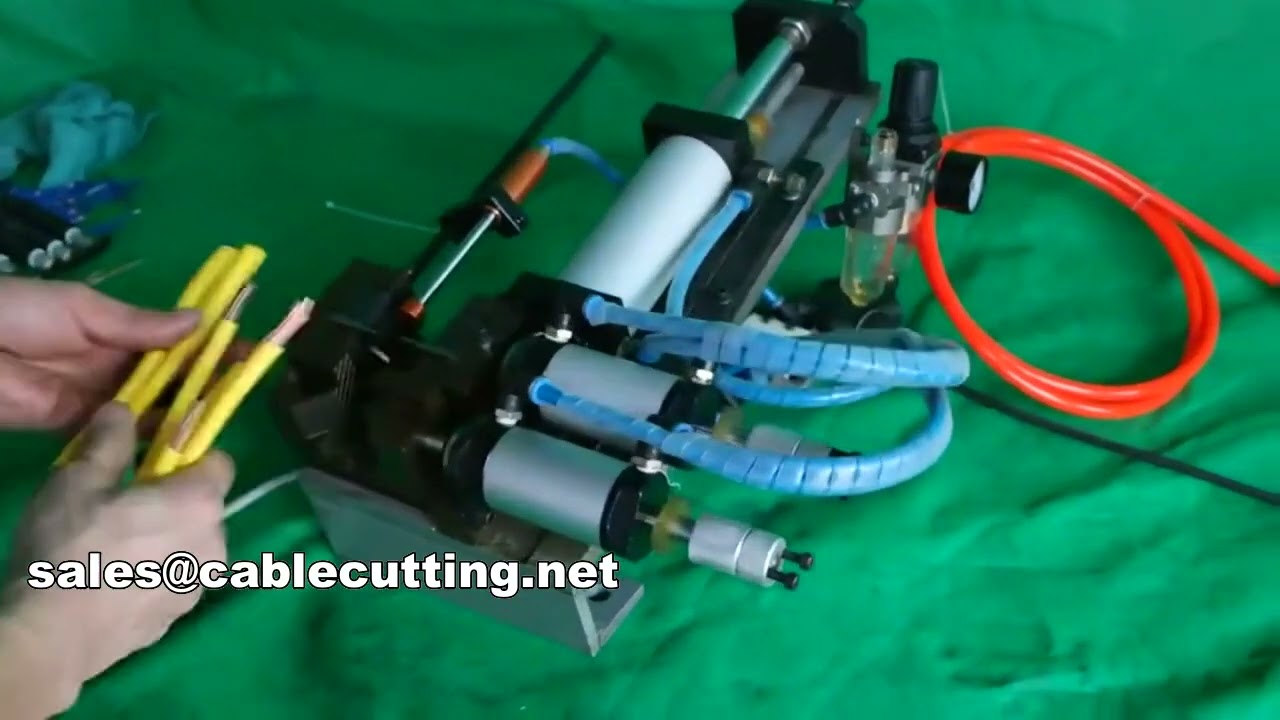 เครื่องปอกสายไฟอัตโนมัติแบบนิวเมติกตั้งโต๊ะ WPM-315