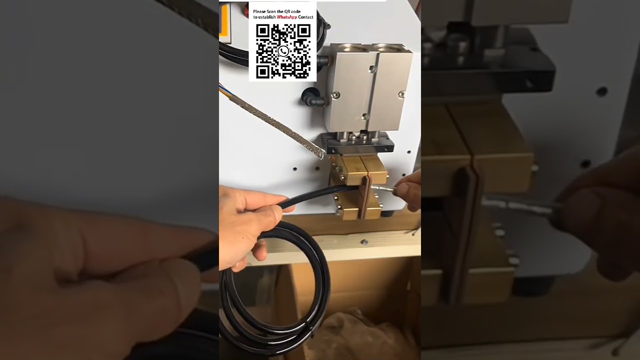 เครื่องปอกสายไฟแบบ Pneumatic Hot Melt สำหรับโลหะถักป้องกัน แกนไม่เสียหาย #ระบบอัตโนมัติสายไฟ