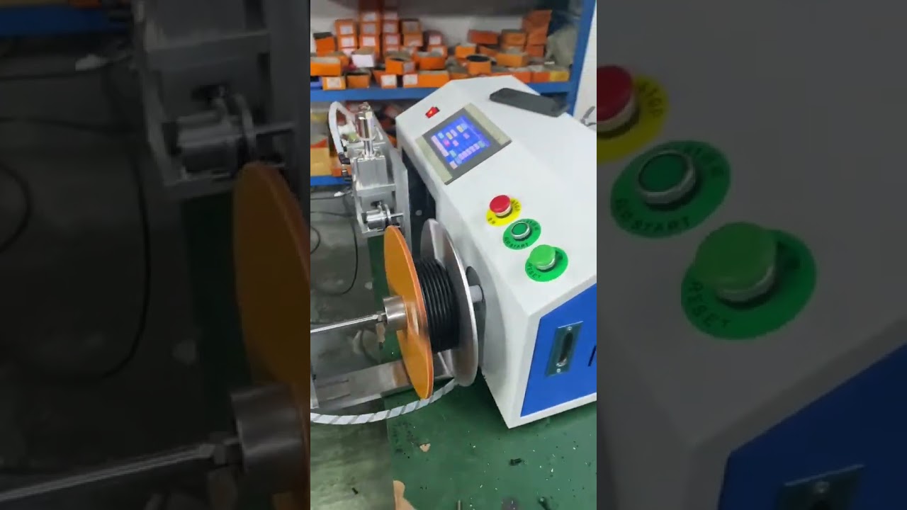 เครื่องม้วนสายไฟตั้งโต๊ะใช้งานง่าย พร้อมระบบวัดความยาว ตัด และคัดแยกในตัว