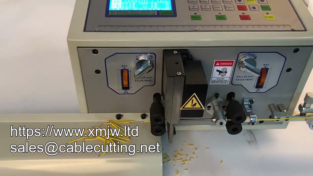 เครื่องตัดและลอกสายไฟอัตโนมัติ WPM 02 พร้อมระบบคอมพิวเตอร์และไฟ LED สำหรับโรงงาน