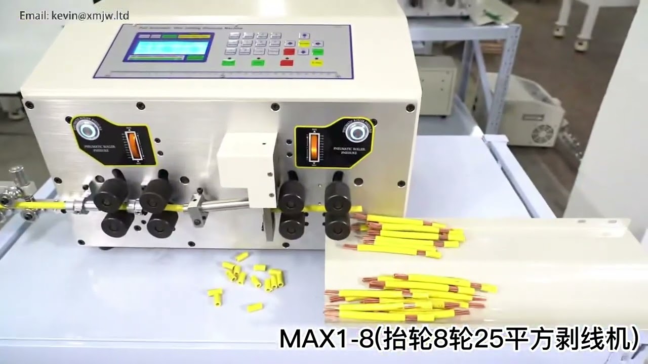 เครื่องปอกและตัดสายไฟอัตโนมัติ SWT-508-MAX สำหรับสายขนาด 0.2-25mm² รองรับ PVC, Teflon, ถักเปีย, ไฟเบอร์กลาส