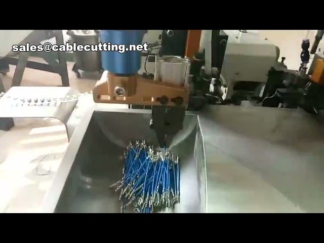 เครื่องตัด-ปอก- crimp สายไฟอัตโนมัติ 2 หัว ครบวงจร | เครื่อง crimp ขั้วสายไฟ