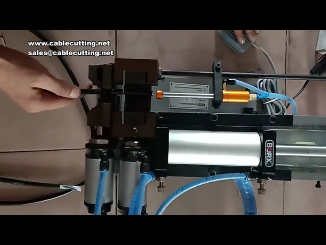 เครื่องปอกสายไฟอัตโนมัติ 315 นิวเมติก-ไฟฟ้า ขนาดเล็ก ปอกสายไฟและสายเคเบิลพาวเวอร์คอร์ด