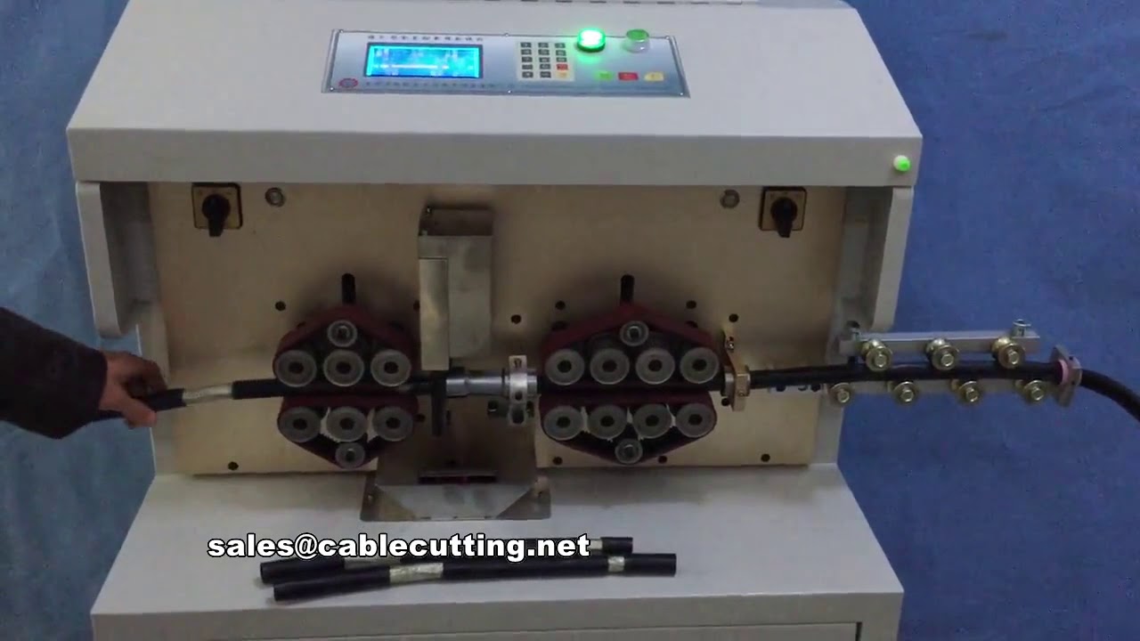 New energy video braided wire Thick cable cutting stripping machine, , max 20mm diameter