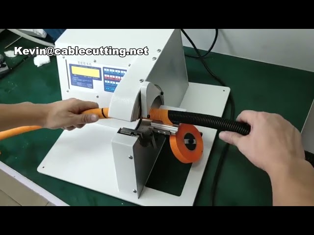 เครื่องถักสายไฟอัตโนมัติสำหรับสายพีวีซี พันเทปอาร์เมเจอร์ | เครื่องพันสายไฟไฟฟ้า