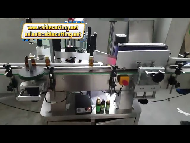 เครื่องติดฉลากขวดกลมสำหรับน้ำมันหอมระเหย ยาหยอดตา กระปุก ขวดไห | เครื่องปิดฉลากอัตโนมัติ