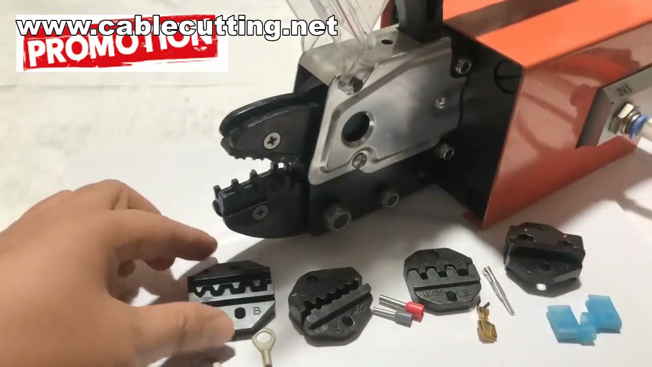 เครื่องย้ำสายเทอร์มินอลกึ่งอัตโนมัติระบบลม | เครื่องย้ำขั้วสายไฟประสิทธิภาพสูง