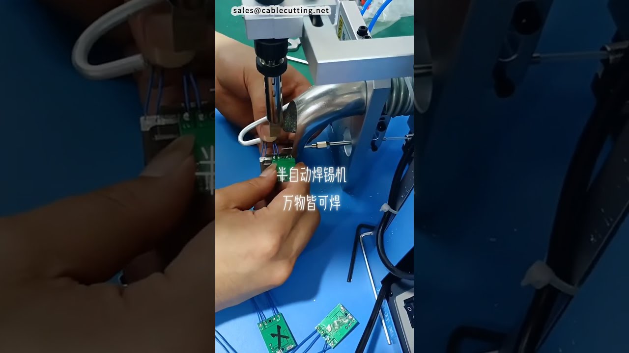 เครื่องบัดกรีกึ่งอัตโนมัติสำหรับสวิตช์ แบตเตอรี่ และ PCB | เพิ่มประสิทธิภาพการผลิต #โรงงาน #เครื่องจักร