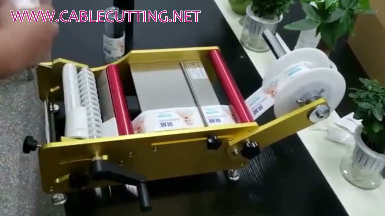 เครื่องติดสติ๊กเกอร์ขวดเล็ก ราคาส่ง | เครื่องปิดฉลากขวดกลมแบบมือหมุน | Bottles Mark L