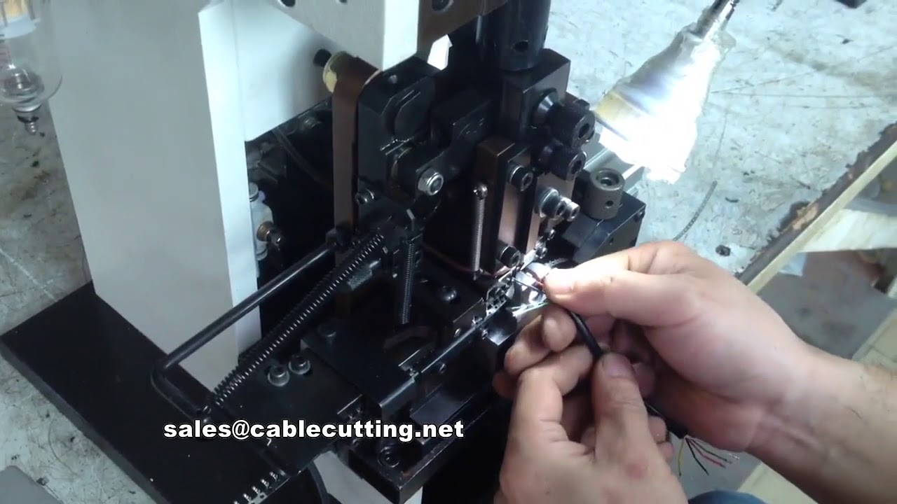 เครื่องปอกสายไฟและ crimping ขั้วต่อกึ่งอัตโนมัติ | เครื่อง crimping สายไฟประสิทธิภาพสูง